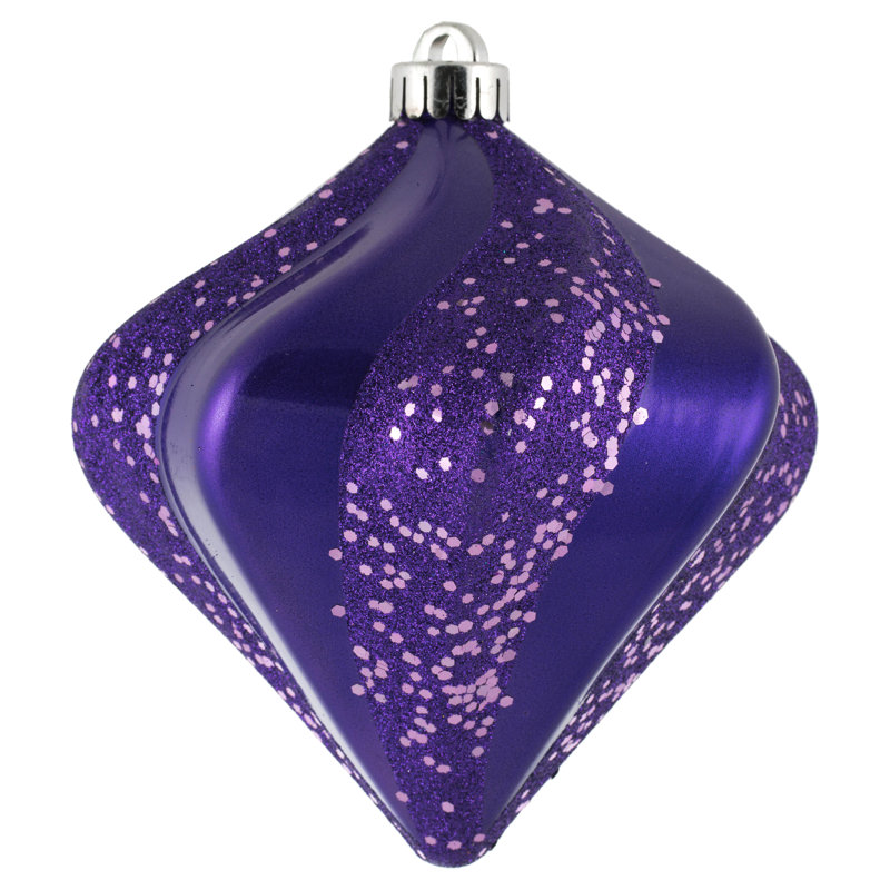 Ornement de Noël Swirl Diamond, Mauve