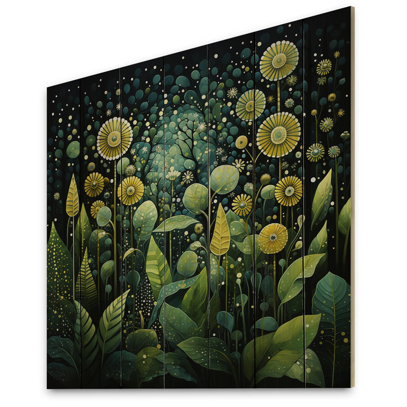 Jarette Ferns Plant Enchanted Forest IV sur impression sur bois, H 15 po x l 15 po x P 0,78 po