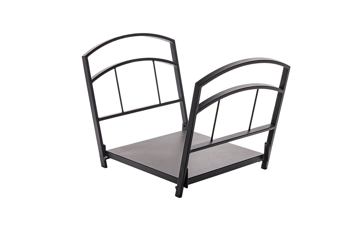Ebern Designs Black log rack | Wayfair