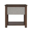 Table de chevet en bois, tables de chevet modernes avec tiroir, table de chevet de ferme pour salon de chambre à coucher (noyer et gris clair)