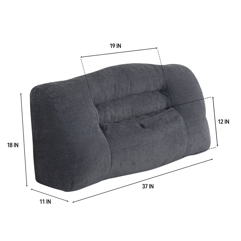 Coussin de dossier en chenille avec coussin de dossier et de rangement - Injectez le confort ultime dans la compression de votre canapé