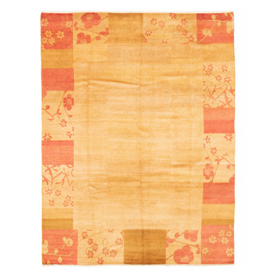 Tapis unique en laine noué à la main 6 pi 10 po x 9 pi nouvel âge Broumov