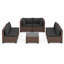 Ensemble de conversation modulaire d'extérieur 7 pièces avec coussins 7 pièces-40652530-231178051