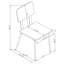 Chaise d'appoint rembourrée (ensemble de 2)
