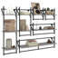 Dimick 6 Piece Wall Shelf Set with Bars Engineered Wood-2136771417