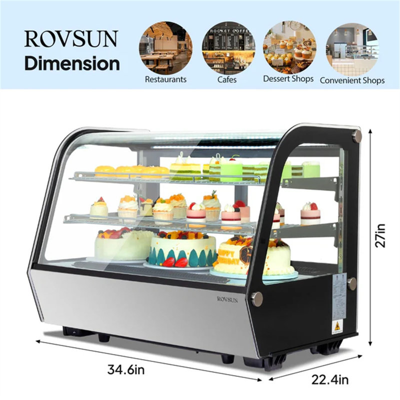 Vitrine 5,7 pi cu réfrigérée pour comptoir