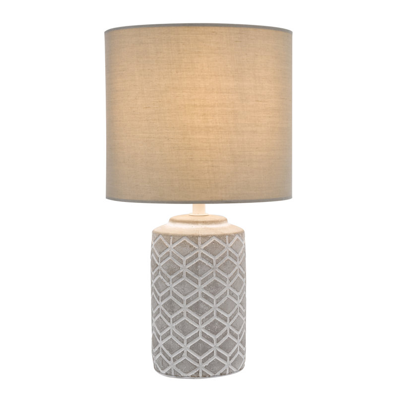 Ceramic Table Lamp Lamp, Grey, Grey