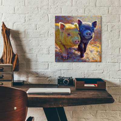 «Piggy Pals» par Rita Kirkman sur plastique / acrylique