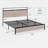 Bed Frame King Size, Wooden Platform Bed Frame With Storage LED Light Headboard And 2 USB, No Noise, No Spring Mattress Required And Simple Assembly Tools, Large Underbed Storage, Antique Grey-961096475-912027618
