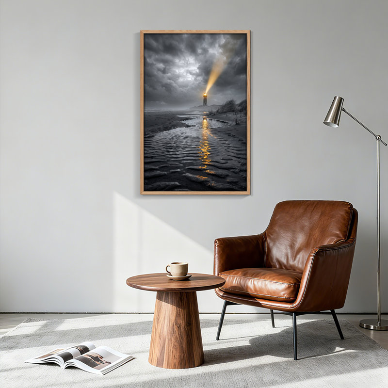 «Lighthouse Beam», reproduction d'art sur toile, ensemble de 1, Natural, 48"H x 32"W