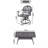 7-Piece All-Weather Cast Aluminum Dining Set, Include 6 Swivel Chairs And Rectangular Table With Black Frame-475059330