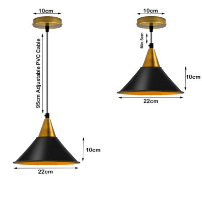 Robbie 1 - Light Black Pendant