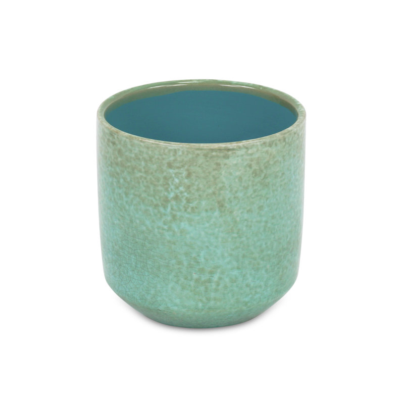 Pot à fleurs en céramique Sia, H 5,5 po x l 5,5 po x P 5,5 po, Vert