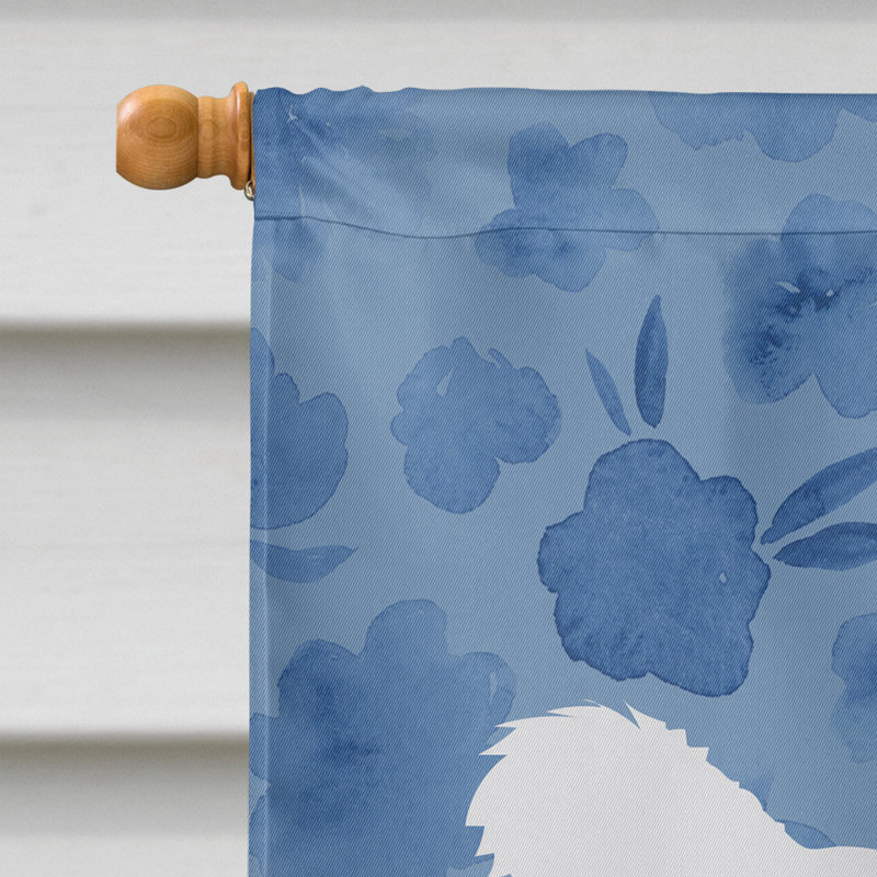 Caniche en polyester à 2 côtés 40 x 28 po standard welcome drapeau maison, Bichon maltais 2