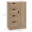 Armoire de rangement autoportante, armoire de plancher avec 4 tiroirs et porte-1869297773