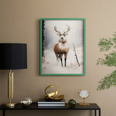 «Christmas Holiday Art», série 2-CLXIV, reproduction encadrée - bois massif