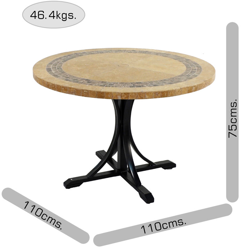 VERMONT Garden Stone Mosaic Table