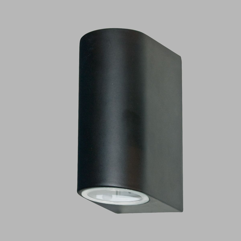 Amelia Powder Coated Finish 2 - Bulb 15cm H Outdoor Armed Sconce, Black