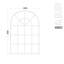 Arch Metal Window Panel Mirror