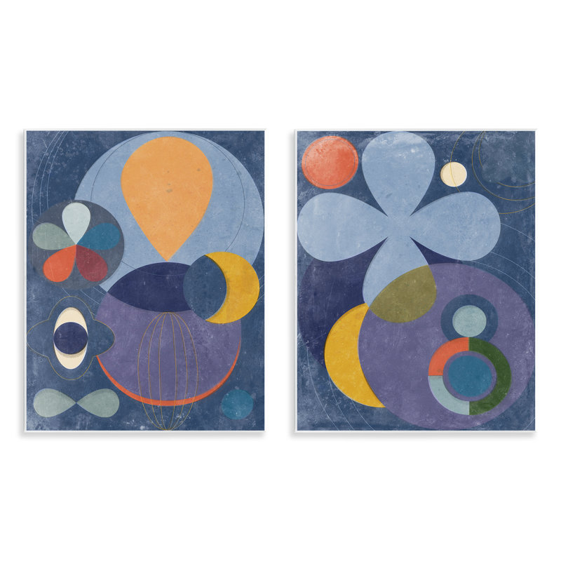  Ensemble de plaques murales rétro de formes mixtes par Victoria Barnes