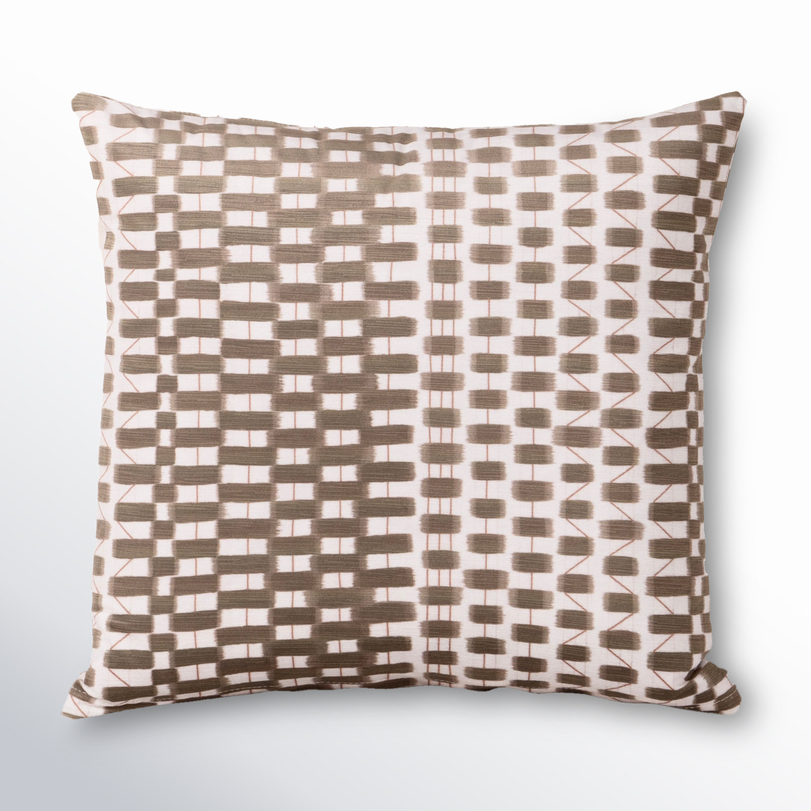 Oakden Checkered Throw Pillow, Green, Polyester, Square 22"