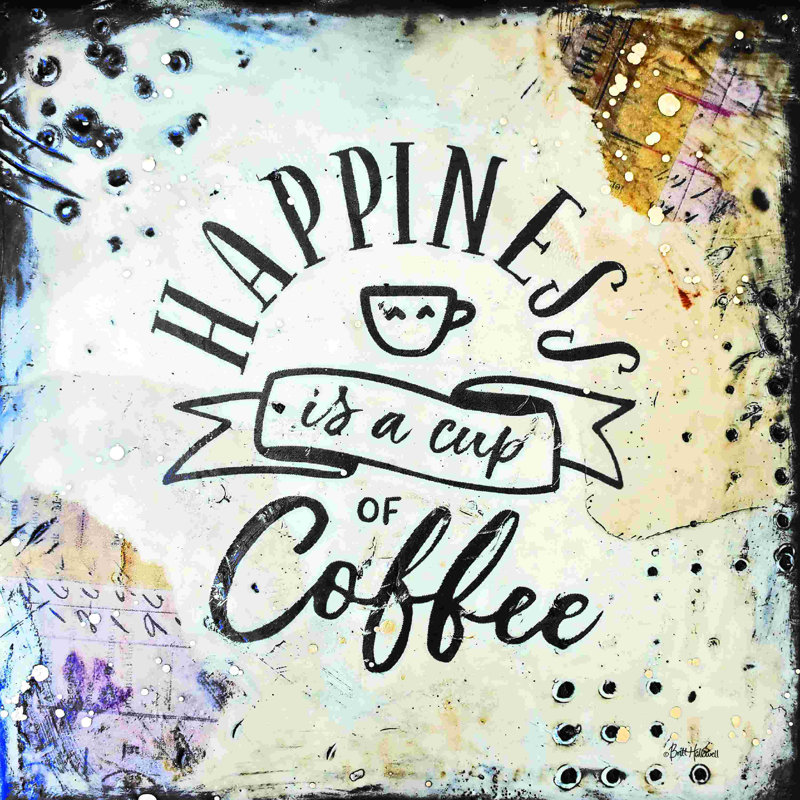 «Coffee Love 1» 2883525, H 12 po x l 12 po, Non, Toile tendue