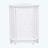 White Bathroom Cabinet Triangle Corner Storage Cabinet with Adjustable Shelf Modern Style MDF Board