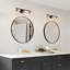 Éclairage pour meuble-lavabo moderne à 3 lumières noir / laiton Mariello-75146020