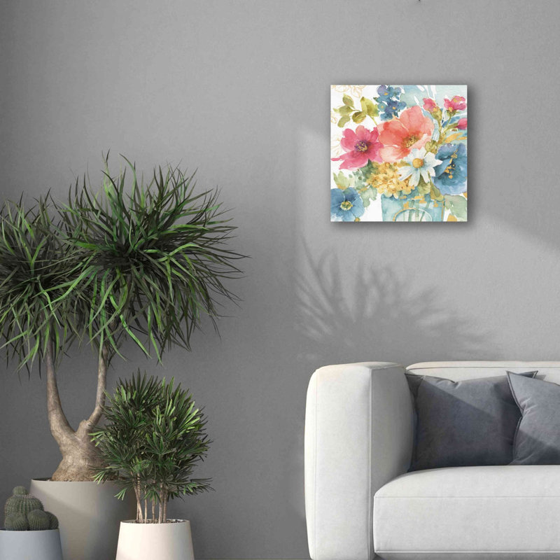 «My Garden Bouquet II» par Lisa Audit, art mural sur toile, H 18 po x l 18 po x P 0,5 po
