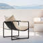 Chaise d'appoint d'extérieur rembourrée en métal Sling-104430807