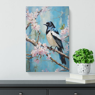 Magpie Impressionism - Wrapped Canvas