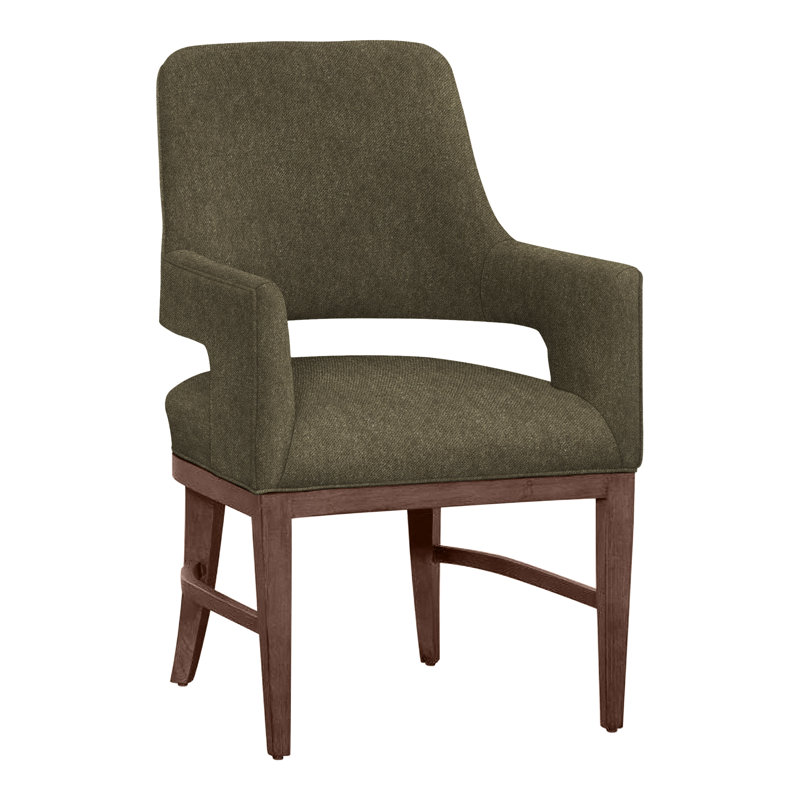 Chaise avec accoudoirs Josie, Perigold Banks Balsam, Noyer