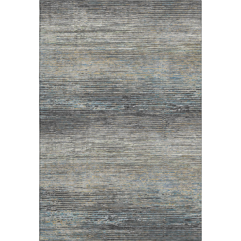 Premium Machine Washable Alijah AMF1264 Stripes Rug, Rectangle 2'6" x 3'10"