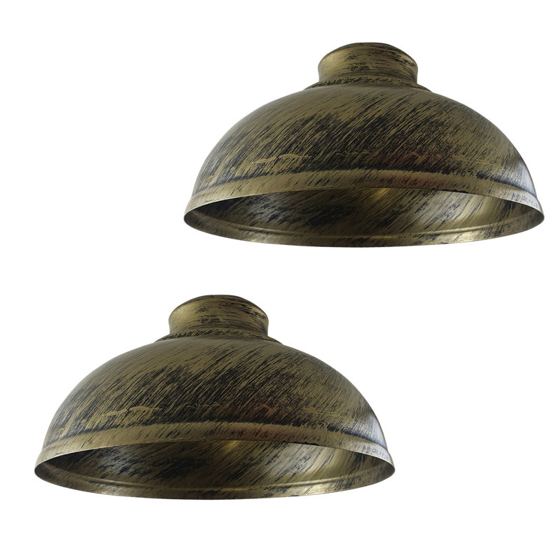 Trabelsi 17cm H Metal Dome Lamp Shade, Brushed Brass