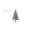 Sapin de Noël floqué avec lumières DEL-1816226954
