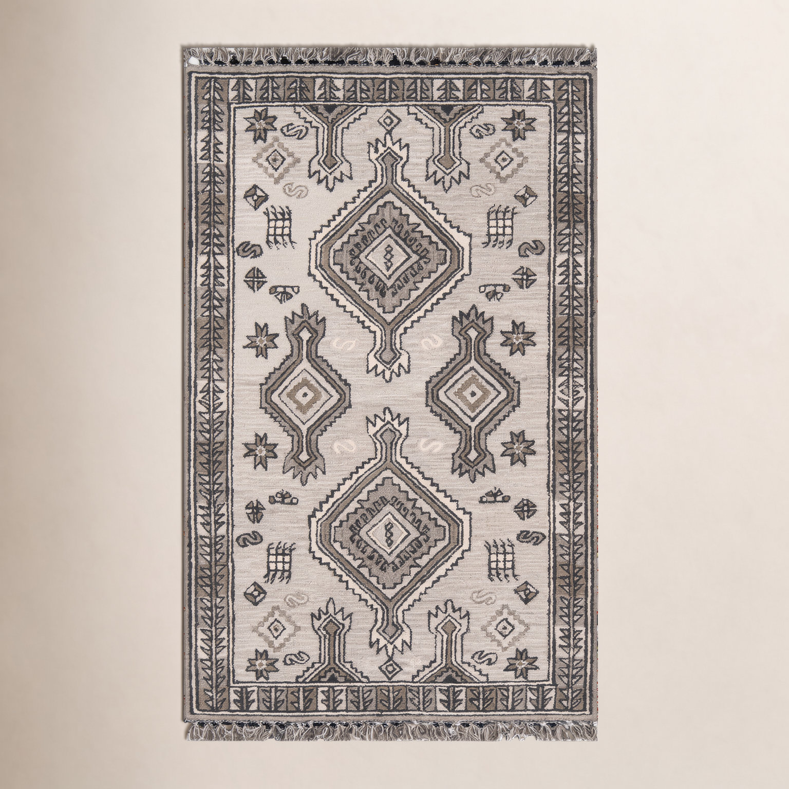 Bronte Gray Hand-Tufted Wool Rug, Rectangle 7'6" x 9'6"