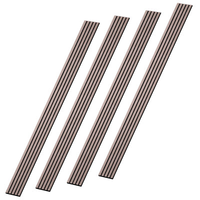 4-pack 94.4" X 8.26" Natural Walnut Sound-absorbing Panels, Mdf 3d Decorative Wall Paneling