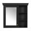 Black Wall-Mounted Bathroom Medicine Cabinet with Mirror & Over-Toilet Storage Organizer