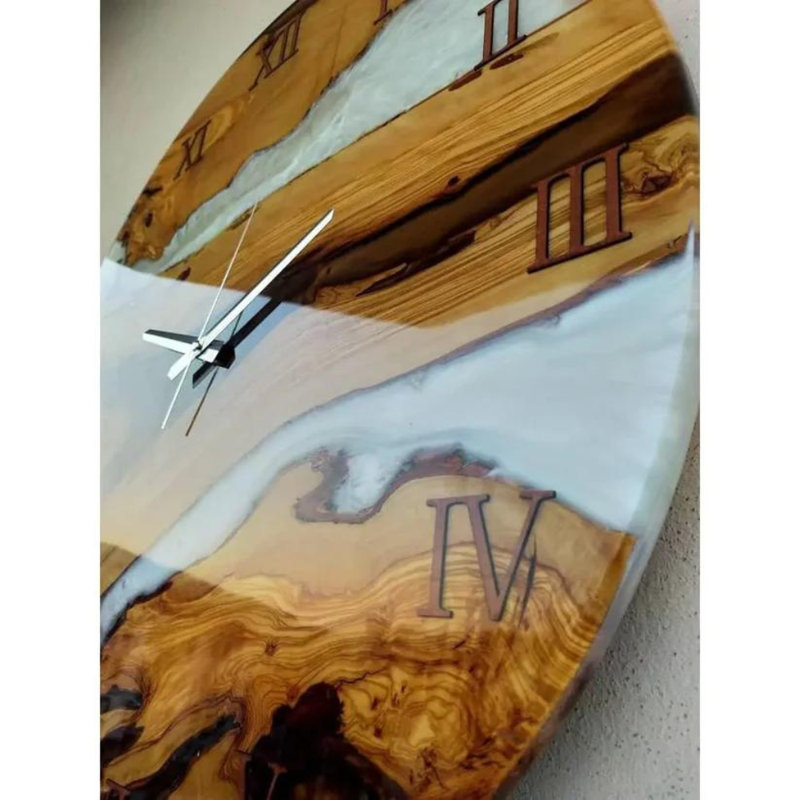 Wood Wall Clock, 24" H x 24" W x 2" D