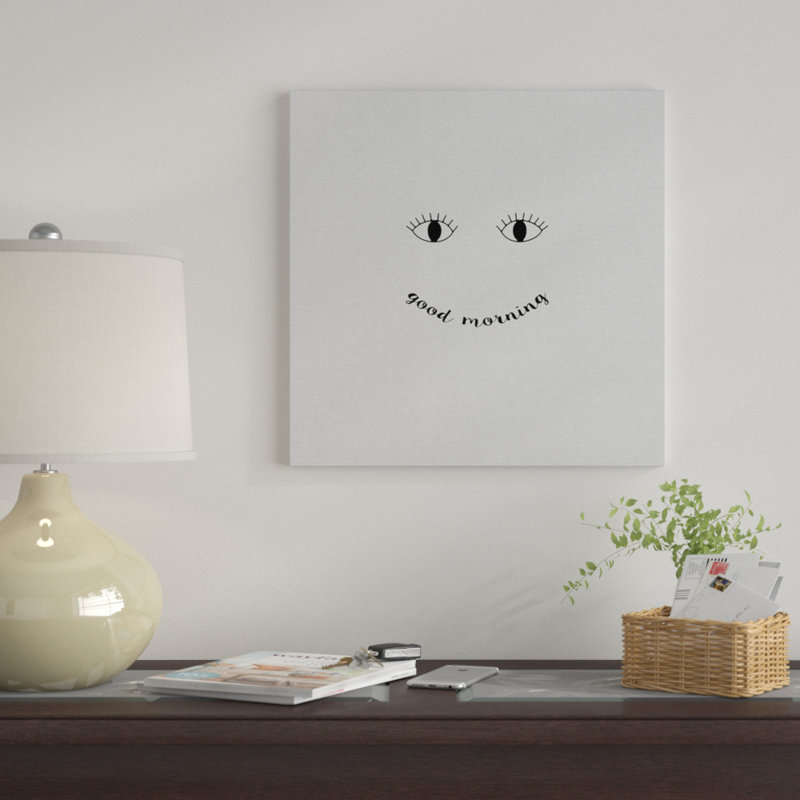 « good matin », impression sur toile, H 48 po x l 48 po x P 1,5 po, Toile tendue, Pas de tapis
