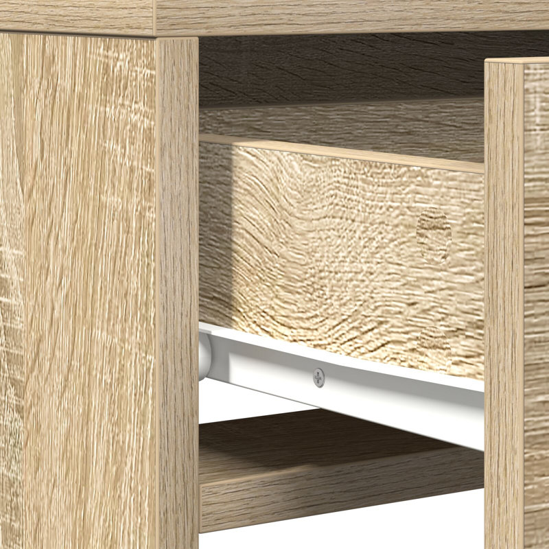 MDF, Mirror, Metal 50 X 41 X 140 Cm Mirror, Sonoma Oak
