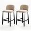 Chaise d'appoint à dossier beige uni (ensemble de 2)-907687049-907687050