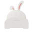Lit plateforme simple en forme de lapin mignon avec tête de lit - forme charmante blanche et fabrication stable-985664066