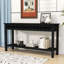 Console moderne en placage de sapin avec motif en nid d'abeille-1698662422