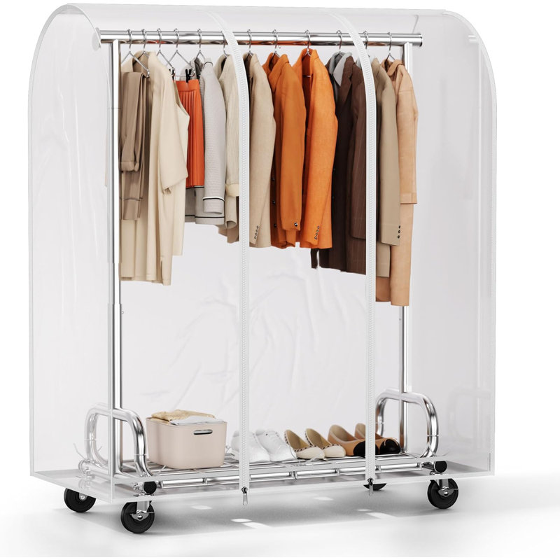 Adjustable Rolling Clothing Rack