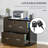 Vinsetto 2-Drawer File Cabinet With Lock And Keys, Vertical Storage Filing Cabinet With Hanging Bar For Letter Size, Home Office, Walnut
