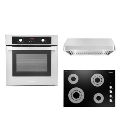 3 Piece Kitchen Package with 30"" Electric Cooktop & Wall Oven -  Cosmo, COS-3PKG-056