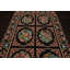 Tapis traditionnel noir en laine tissé à la main 6 x 9