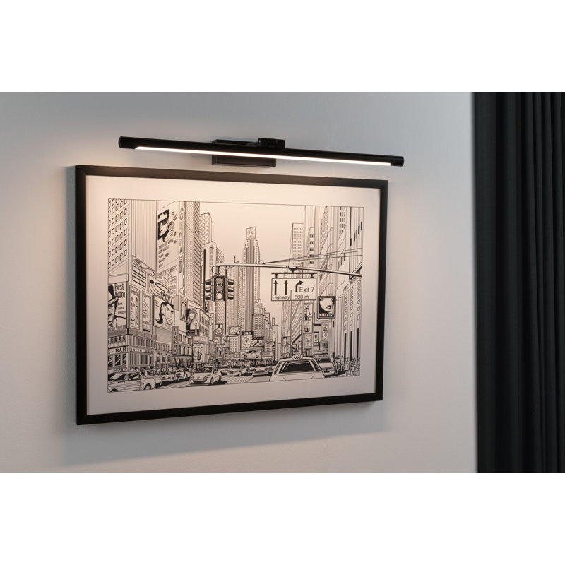 1 -Light Hardwired LED Can Be Mounted On The Wall Picture Light, Black