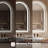 Wall-Mounted Arched Mirror LED Anti-Fog Bathroom Mirror, Adjustable Brightness and Color Temperature Vanity Mirror-1597272765